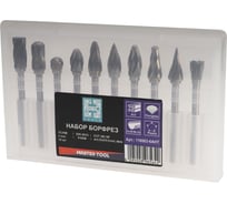 Набор бор-фрез твердосплавных H-Tools 10шт HM S=3мм D=6мм ALU 116003-6AHT