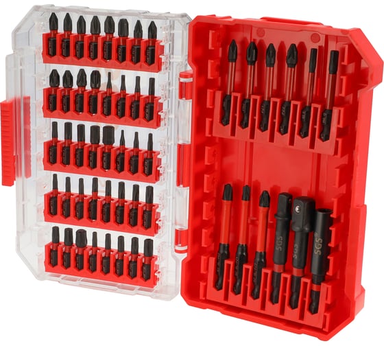Набор бит SGS PH/PZ/TORX/HEX/PLUS-MINUS S2 52шт 63-52C SGS63-52C 1