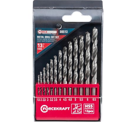 Сверла по металлу Forcekraft набор 13 предметов FK-DBS13(61591)