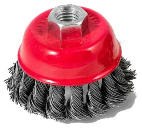 Щётка-крацовка с крученым ворсом (65 мм; M14; жесткая) для УШМ Orientcraft OCCBAKAG165212