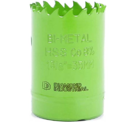 Коронка биметаллическая профессиональная 35 мм BIM HSS-Co 8 Diamond Industrial DIDBIMCO835