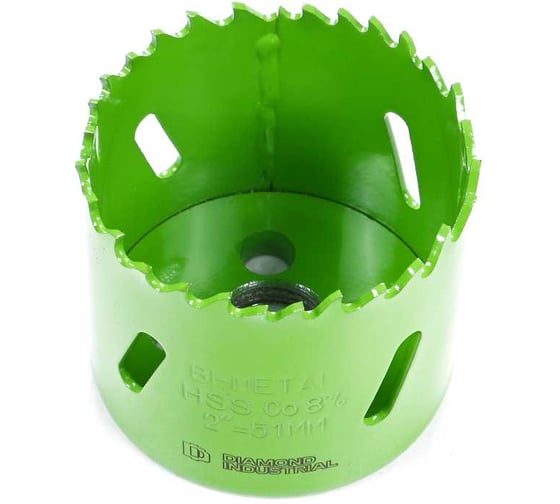 Коронка биметаллическая профессиональная 51 мм BIM HSS-Co 8 Diamond Industrial DIDBIMCO851