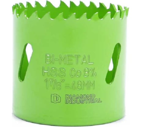 Коронка биметаллическая профессиональная 48 мм BIM HSS-Co 8 Diamond Industrial DIDBIMCO848
