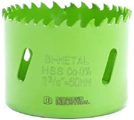 Коронка биметаллическая профессиональная 60 мм BIM HSS-Co 8 Diamond Industrial DIDBIMCO860