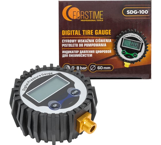 Манометр цифровой для пневмосистем FORSTIME FT-SDG-100(61480)