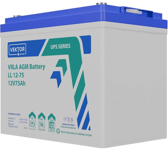 Аккумуляторная батарея Vektor Energy VEKTOR BATTERY LL 12-75 41562