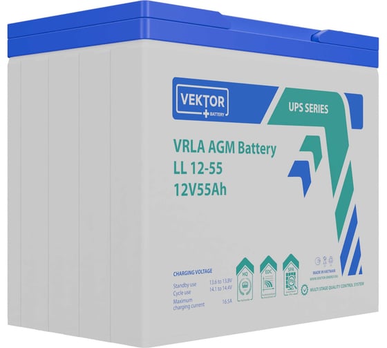 Аккумуляторная батарея Vektor Energy VEKTOR BATTERY LL 12-55 41555