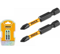 Ударная бита INGCO SUPER INDUSTRIAL S2, PH1, 50мм, 2шт. SDBIM71PH150
