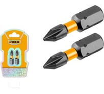 Ударная бита INGCO SUPER INDUSTRIAL S2, PH1x25мм, 2шт. SDBIM71PH125