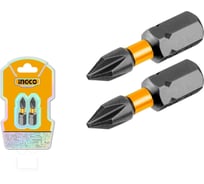 Ударная бита INGCO SUPER INDUSTRIAL S2, PH2x25мм, 2шт. SDBIM71PH225