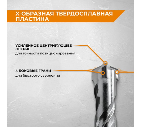 Набор буров по бетону RAGE 6,8,10x160 SDS-plus Quadro-X 564543