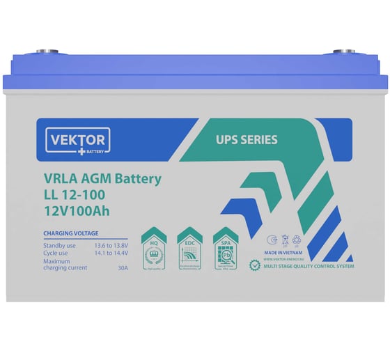 Аккумуляторная батарея Vektor Energy VEKTOR BATTERY LL 12-100 41579