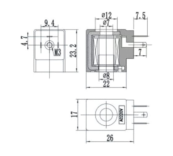 Катушка для распределителя NBPT AC 220V (coil 110) арт. 84938