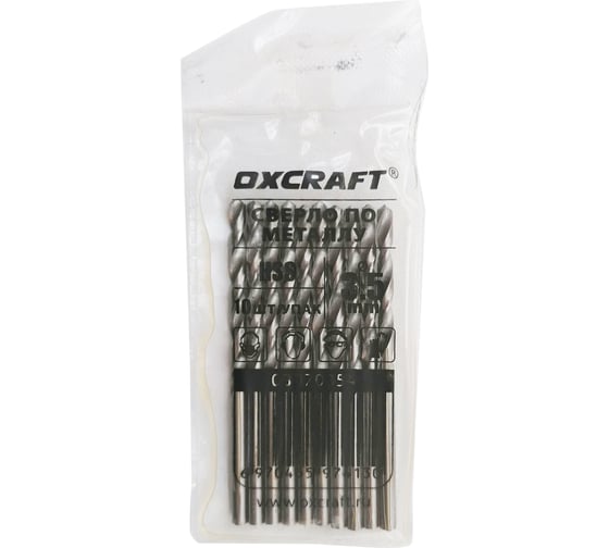 Сверло по металлу (10 шт; 3.5 мм; HSS) OXCRAFT PO000147759 1