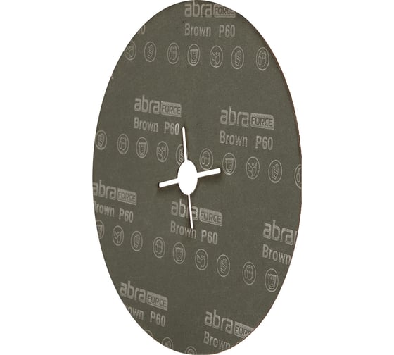 Шлиф диск на фибровой основе Abraforce Brown 125x22мм, Р60, со шлицами AFBRF12522X060