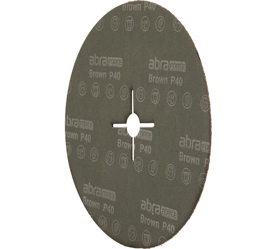 Шлиф диск на фибровой основе Abraforce Brown 125x22мм, Р40, со шлицами AFBRF12522X040