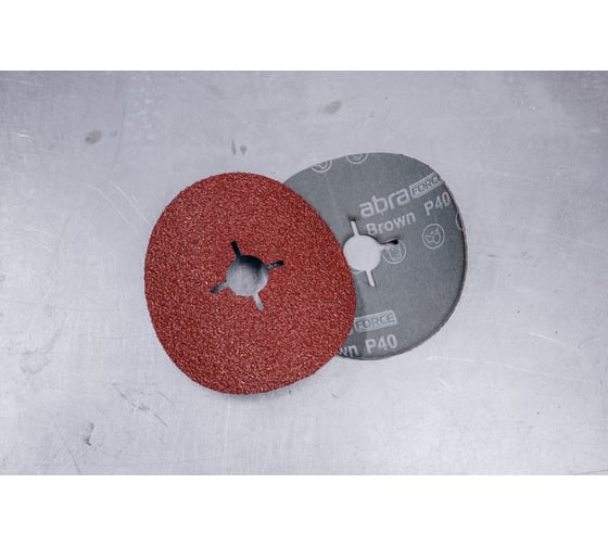 Шлиф диск на фибровой основе Abraforce Brown 125x22мм, Р40, со шлицами AFBRF12522X040