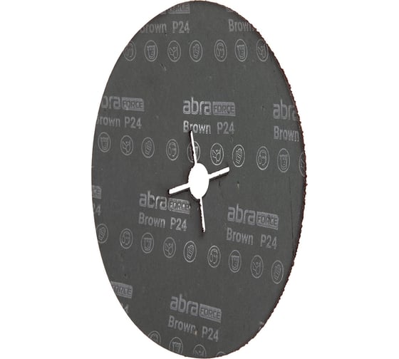 Шлиф диск на фибровой основе Abraforce Brown 125x22мм, Р24, со шлицами AFBRF12522X024