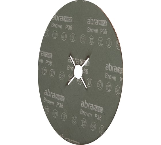 Шлиф диск на фибровой основе Abraforce Brown 125x22мм, Р36, со шлицами AFBRF12522X036