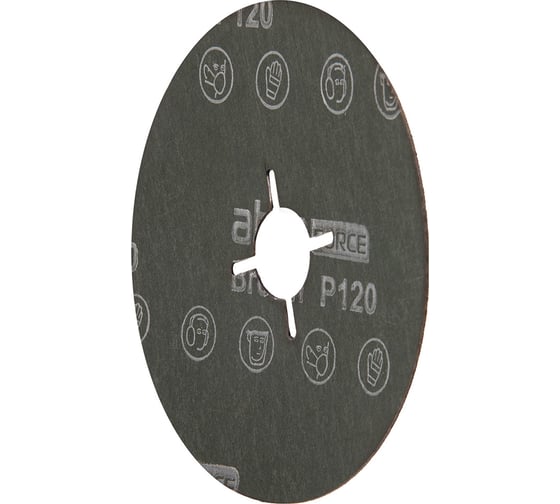 Шлиф диск на фибровой основе Abraforce Brown 125x22мм, Р120, со шлицами AFBRF12522X120