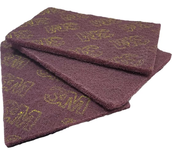 Лист шлифовальный 3М 7447 Scotch-Brite A VFN, бордовый, 152 мм х 230 мм (10 шт/уп) 7447