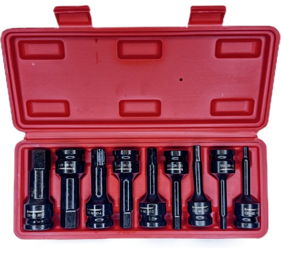 Набор ударных головок STANKO HEX 1/2", 9 предметов CS122487
