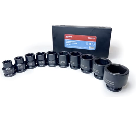 Набор коротких ударных головок STANKO 3/4", 17-46 мм CS342310