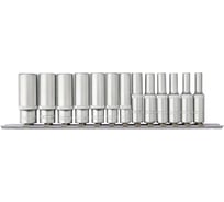 Набор головок торцевых глубоких THORVIK S11S2113SM 1/4DR на держателе, 4-14 мм, 13 предметов 054357