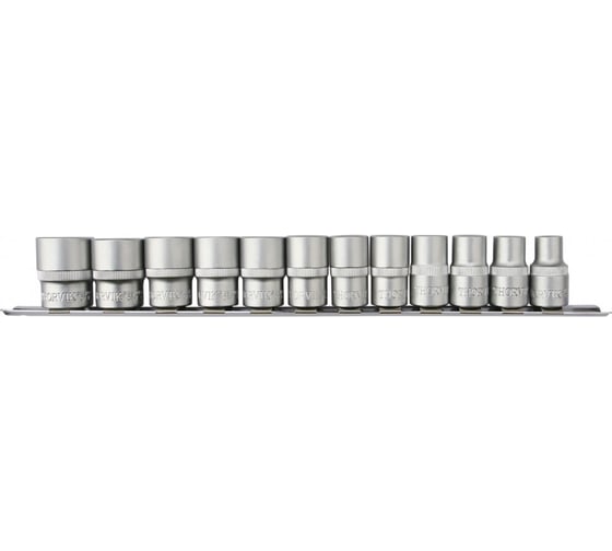 Набор головок торцевых Thorvik S13S1212SM 12-гранных 1/2DR на держателе, 10-24 мм, 12 предметов 054363