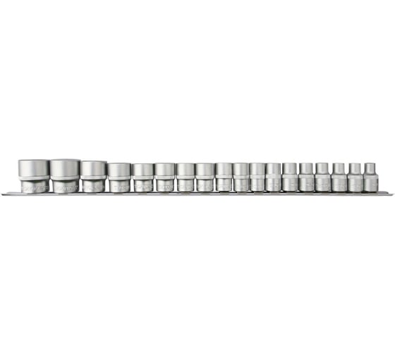 Набор головок торцевых Thorvik S13S1118SM 1/2DR на держателе, 8-32 мм, 18 предметов 054366
