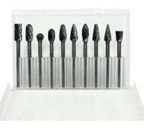 Набор борфрез TORNERI из 10 шт. ф 6.0 мм, хвостовик 3 мм, перекрестная насечка Т023758