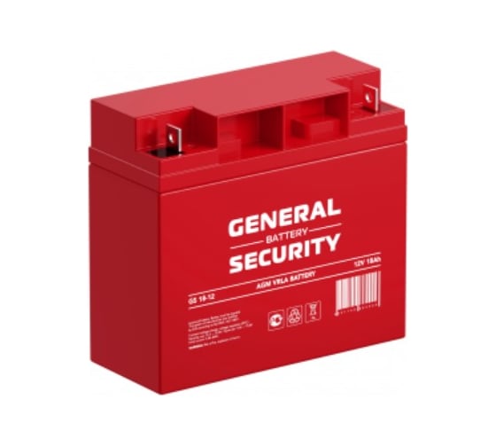 Аккумуляторная батарея GENERAL SECURITY GS18-12L 12В 18 Ач УТ-00001374 1