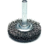 Щетка дисковая гофрированная Д40x10мм, сталь 0,30мм, хвостовик 6мм Lessmann 414162