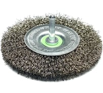 Щетка дисковая гофрированная Lessmann Д100x10, ROF 0,30мм, хвостовик 6мм, 410155