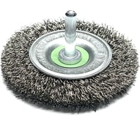 Щетка дисковая гофрированная Lessmann Д75x10, ROF 0,30мм, хвостовик 6мм 410135