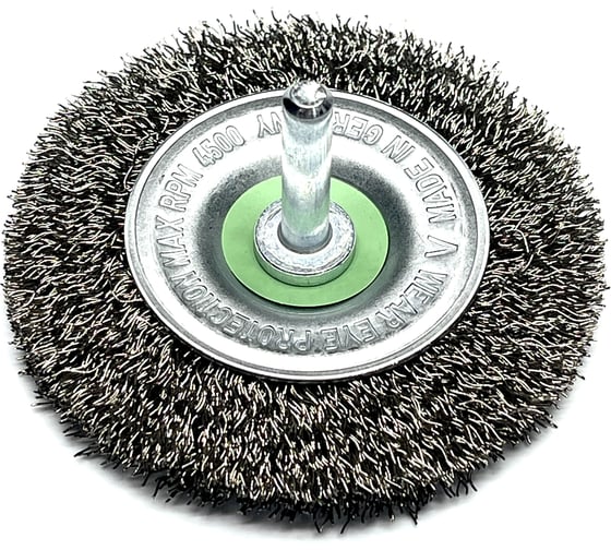 Щетка дисковая гофрированная Lessmann Д75x10, ROF 0.30 мм, хвостовик 6мм 410135