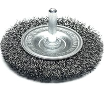 Щетка дисковая гофрированная Lessmann Д75x10, STA 0,20мм, хвостовик 6мм 410132