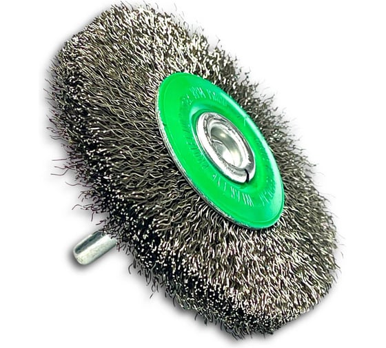 Щетка дисковая гофрированная Lessmann Д80x13, ROF 0.30 мм, хвостовик 6мм 418362