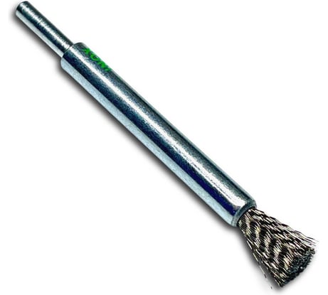 Щетка концевая гофрированная Lessmann Д12x120, ROF 0.30 мм, хвостовик 6 мм удлинённая 458361