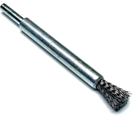 Щетка концевая гофрированная Lessmann Д12x120, STA 0,30мм, хв-к 6мм удлиненная 458161 1