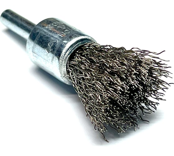 Щетка концевая гофрированная Lessmann Д17x65, ROF 0.30 мм, хвостовик 6 мм 452361