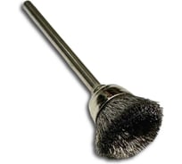 Щетка чашка миниатюрная Д18x6мм, нержавейка 0,10мм, хвостовик 3мм Lessmann 430323