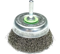 Щетка чашка гофрированная Lessmann Д75, ROF 0.35 мм, хвостовик 6мм 430135