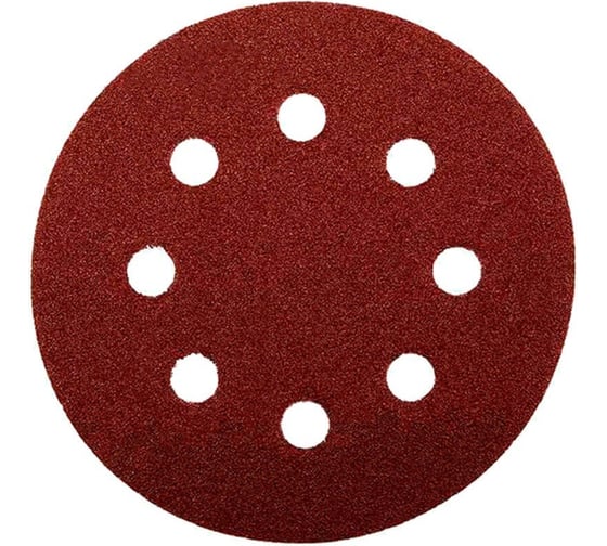 Диск шлифовальный Abraflex 125 мм, Р100, 8 отверстий, на липучке Velcro, 5 шт 5VAD8D125P100