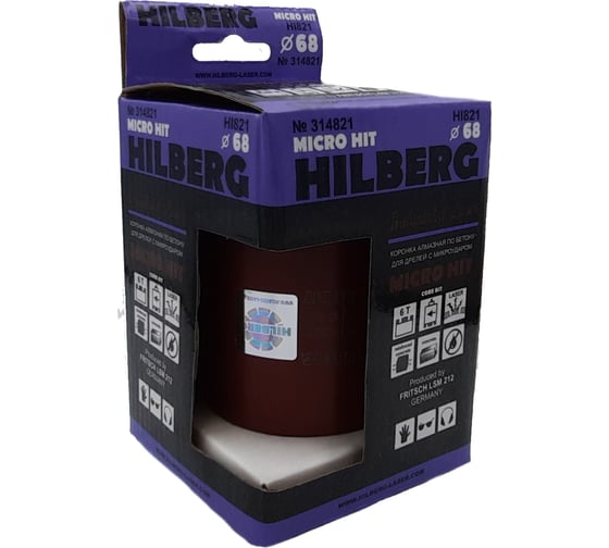 Коронка алмазная Industrial Laser Micro Hit 68 мм Hilberg HI821