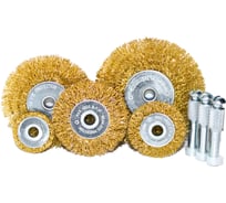 Щетки по металлу дисковые гофрированные GRAFF (с переходником ц/х) (набор из 5 шт) 30402