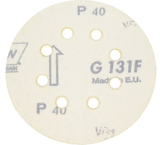 Диск шлифовальный NORTON Clipper Velcro, 8 отверстий, 125мм, P40, 5шт 66261118234