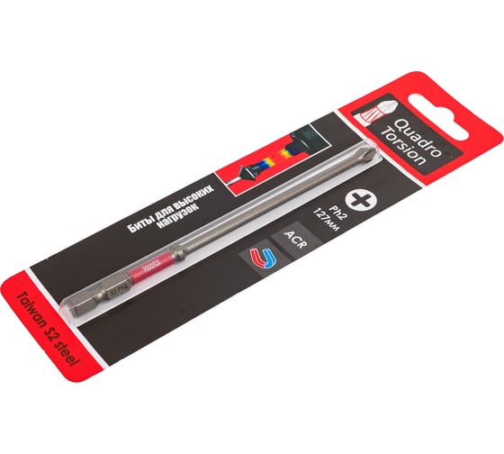 Бита Quadro Torsion 1/4 E6,3 магн., S2, ACR, Ph2, 127мм, 1 шт. 412127-1
