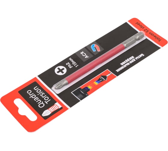 Бита Quadro Torsion 1/4 E6,3 магн., S2, ACR, Ph2, 110мм, 1 шт. 412110-1