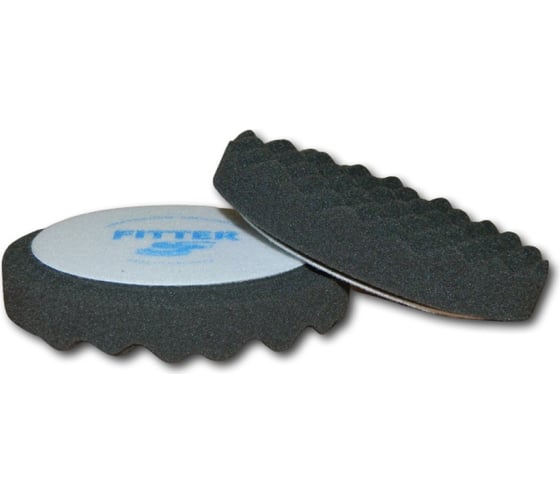 Круг полировальный 150/30 мм, черный, финишный рифленый №5 FITTER F/LOGO/№5R